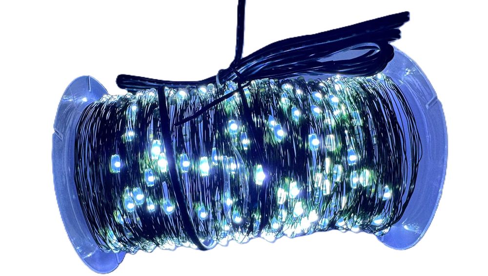 Lampki choinkowe 500 led 50 światełka druciki ryż girlanda zimny biały