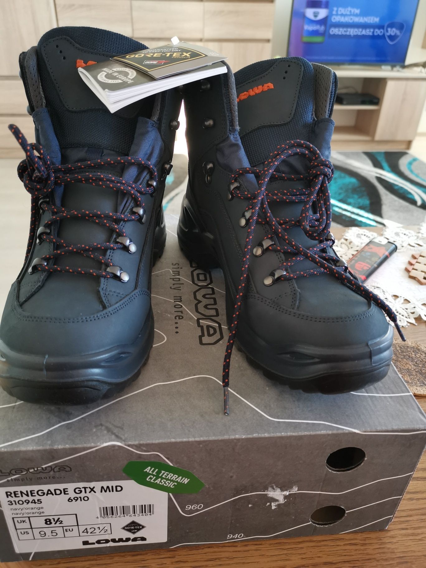 Nowe buty Lowa Renegade GTX Mid roz 42.5/ 8.5 vibram gore-tex