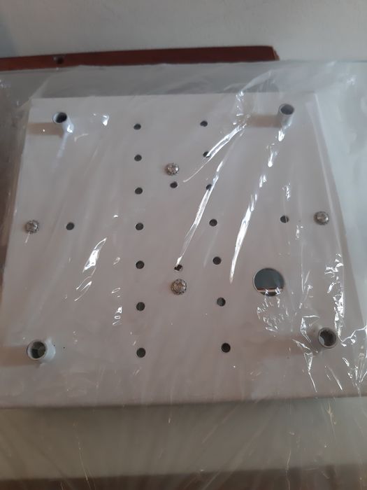 Candeeiro quadrado de vidro fosco