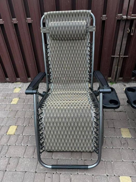 Крісло шезлонг Zero Gravity XXL до 120 кг