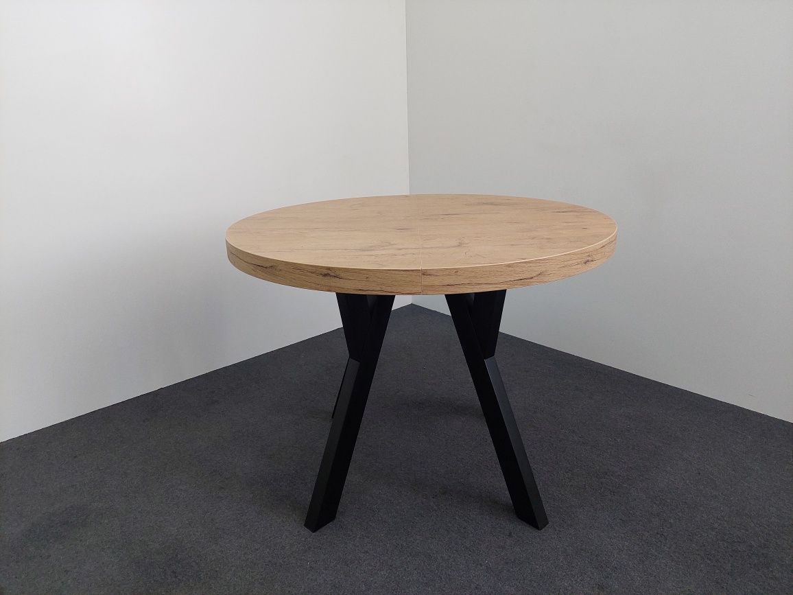 Stół okrągły rozkładany + 4 krzesła loft industrial producent