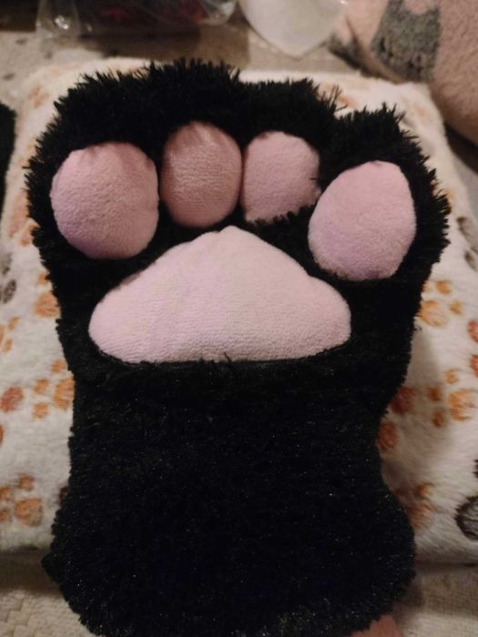 Rękawiczki furry kocie łapki