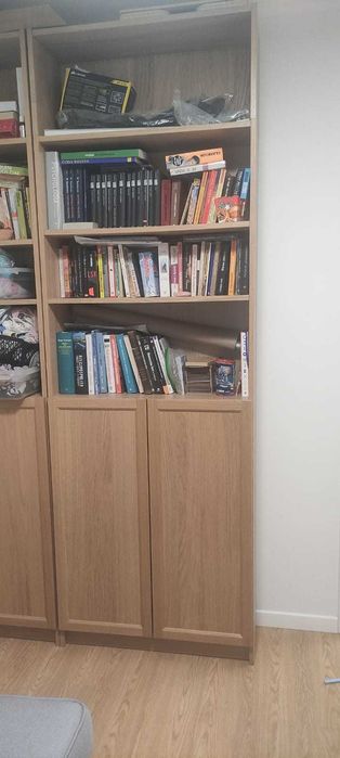 Ikea billy oxberg szafa + drzwiczki + nadstawka 80x28x202 cm 1 sztuka