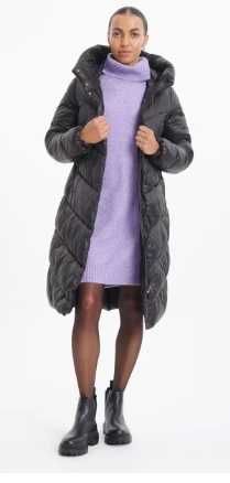 GREENPOINT nowa kurtka płaszcz pikowany oversize kaptur duża