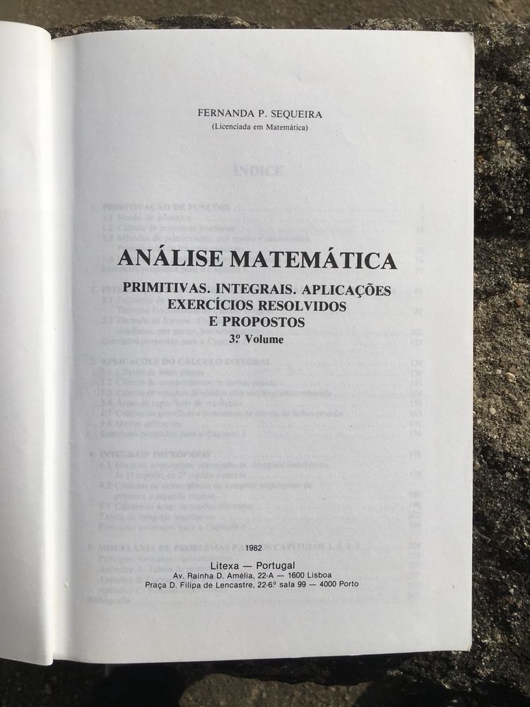“Análise Matemática Volume 3 de Fernanda Sequeira