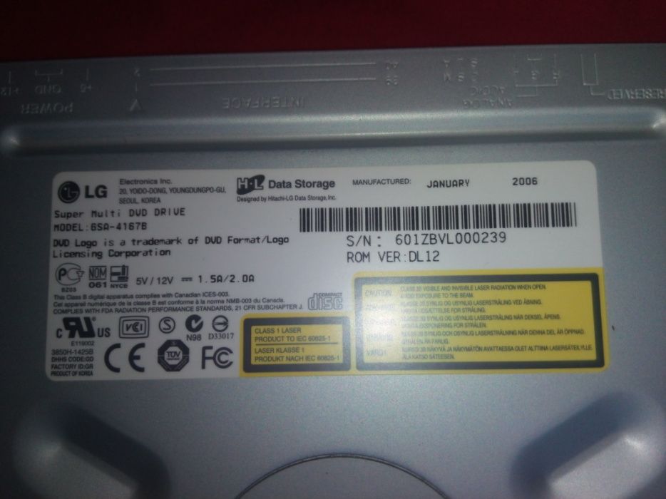 Leitor/Gravador de DVD/CD de PC