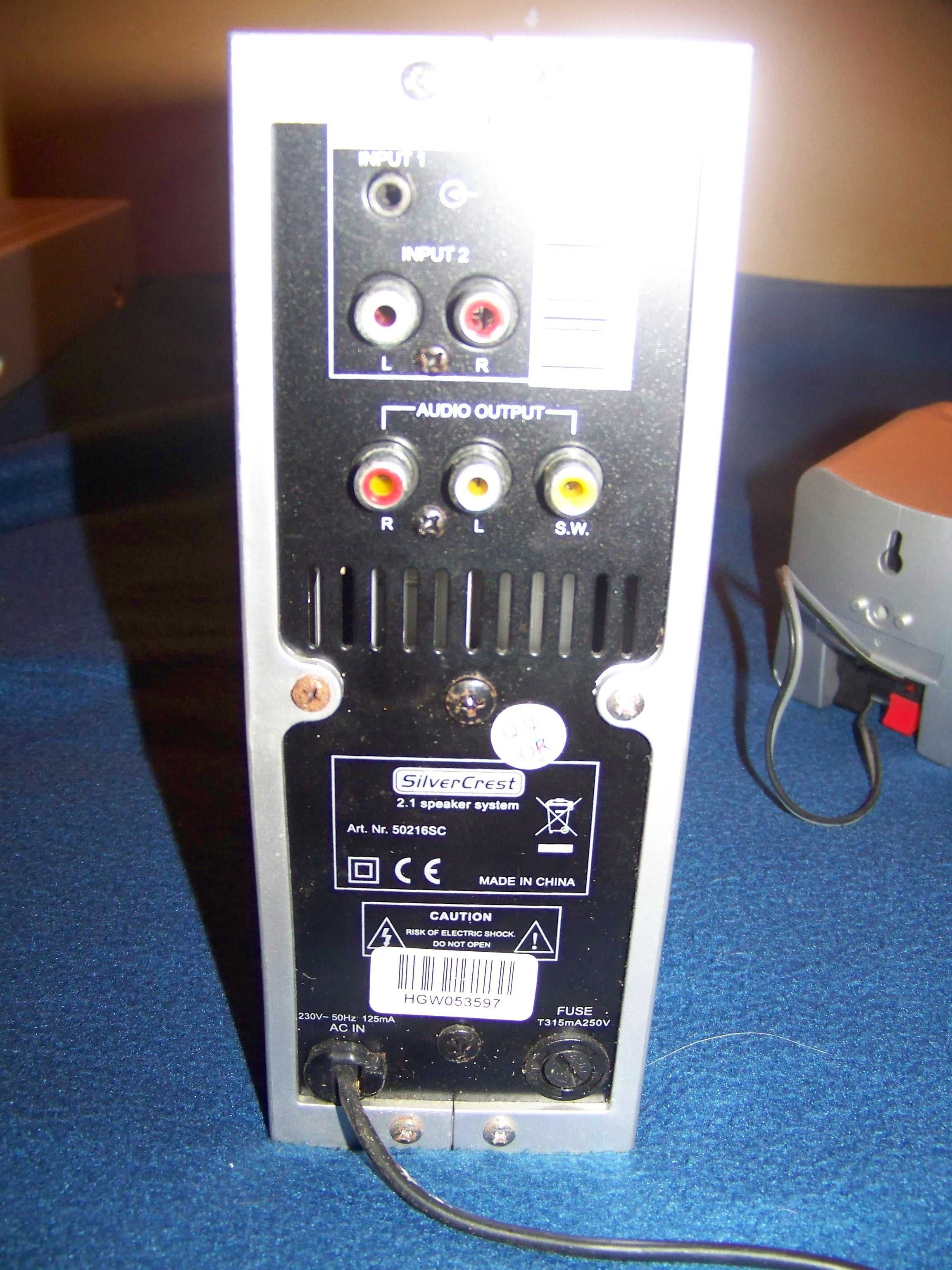 colunas de som amplificadas 2.1 Silvercrest