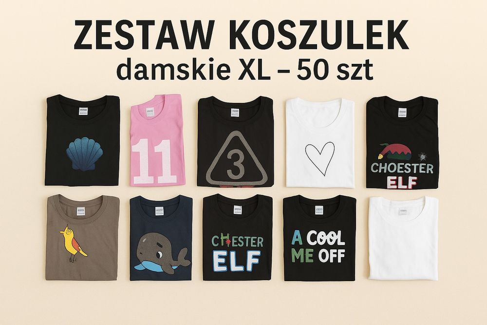 Port Company Damskie koszulki bawełna  t-shirt 50szt  rozmiar XL hit