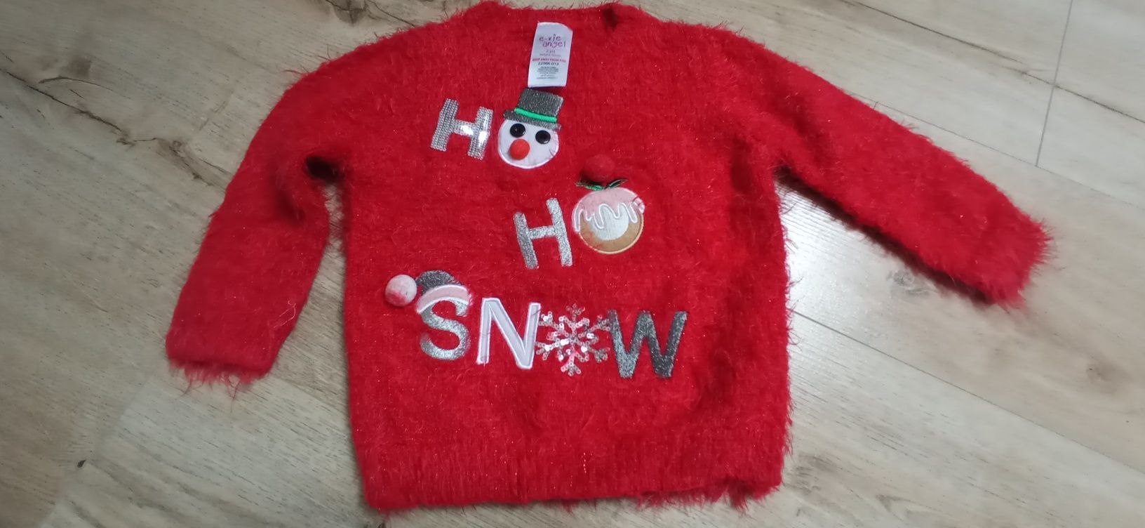 Sweterek świąteczny, dziewczęcy 92