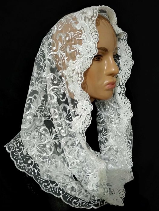 Див.всі фото Снуд святковий ажурний хустка на хрестини вінчання