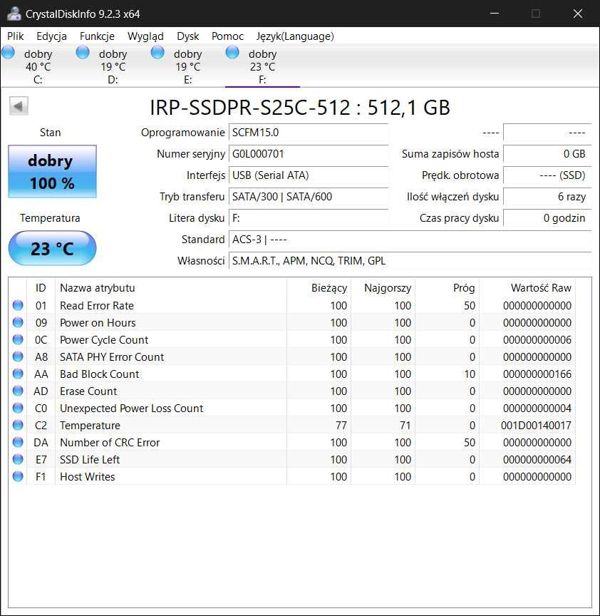 Dysk SSD Goodram IRDM PRO gen.2 512GB - 4 sztuki