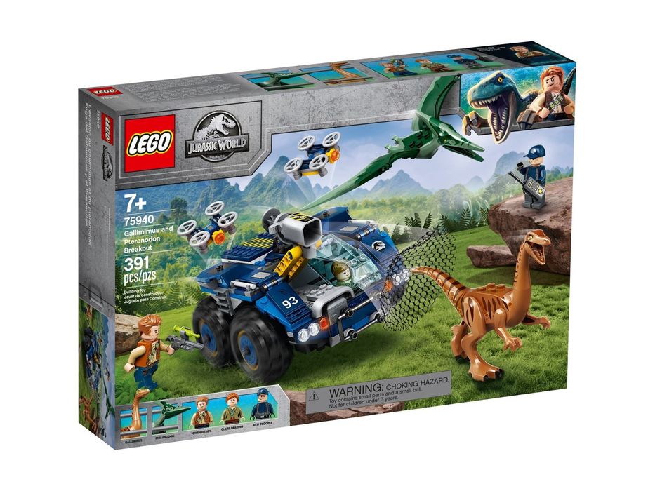 Lego 75940 Jurassic World Gallimim i pteranodon Nowy