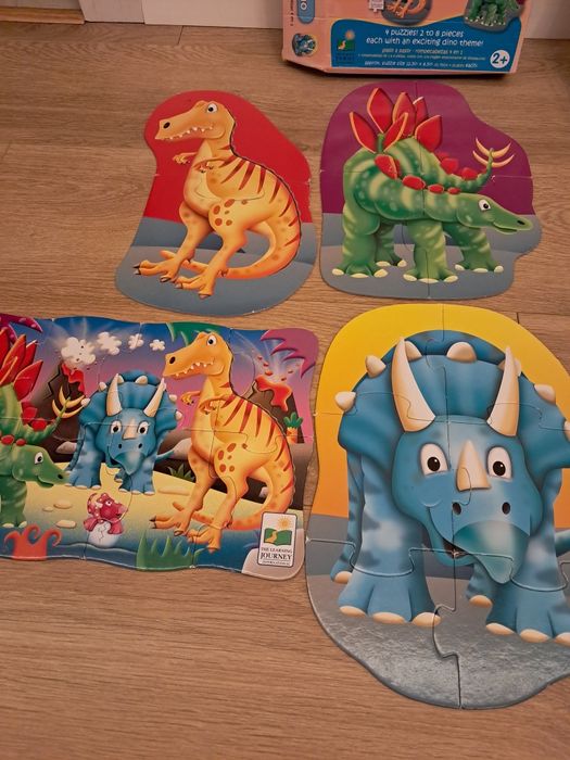 Dinozaury , Układanka magnetyczna + puzzle