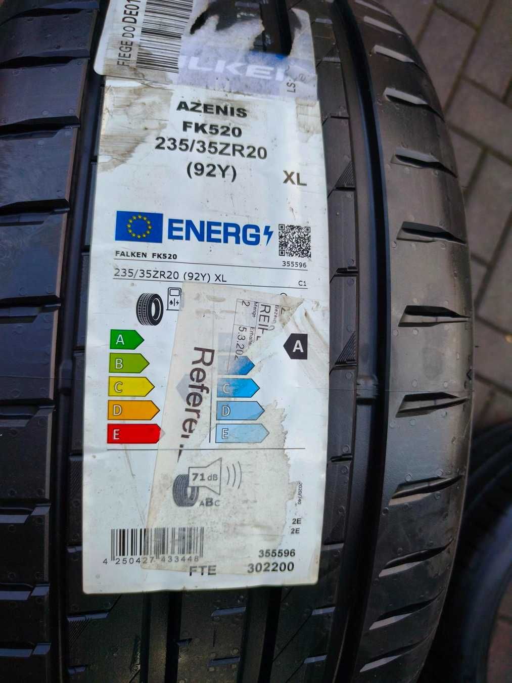 235/35 92Y R20 FALKEN Azenis FK520 8mm 2024r Letnie Opony 2szt NOWE