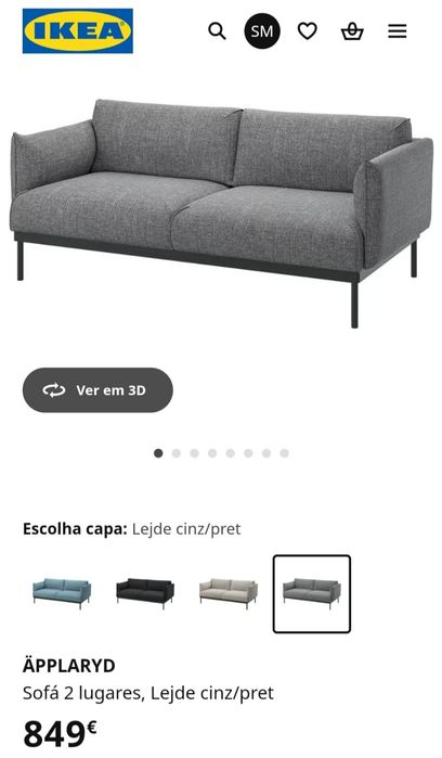 Sofá 2 lugares Ikea