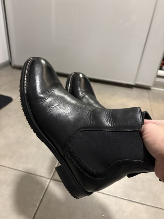 Botki wsuwane, czarne, skóra, r 40. Zalozone 1 raz Lasocki