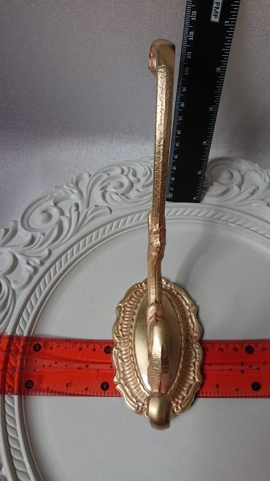 Латунний/бронзовий гачок. Вішак, кріплення для меблів.