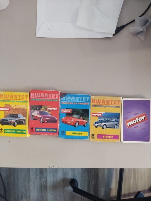 Karty kwartet edukacyjna gra towarzyska