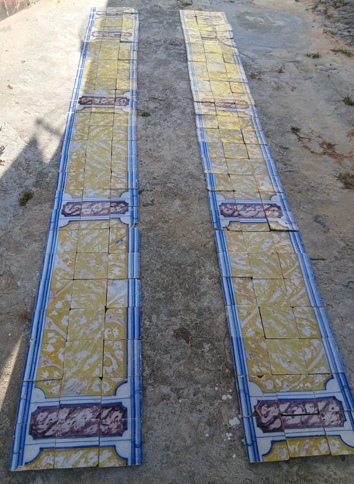 Azulejos portugueses Painel séc XVIII 7.28 cm x 0.42