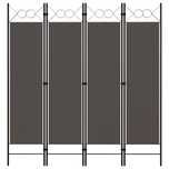 vidaXL Parawan 4-panelowy, antracytowy, 160 x 180 cm