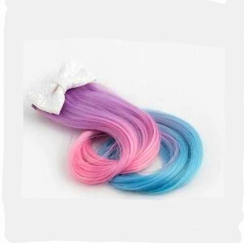 Avon dopinany sztuczny KUCYK. Spinka kolorowe sztuczne włosy.Nowe.7szt
