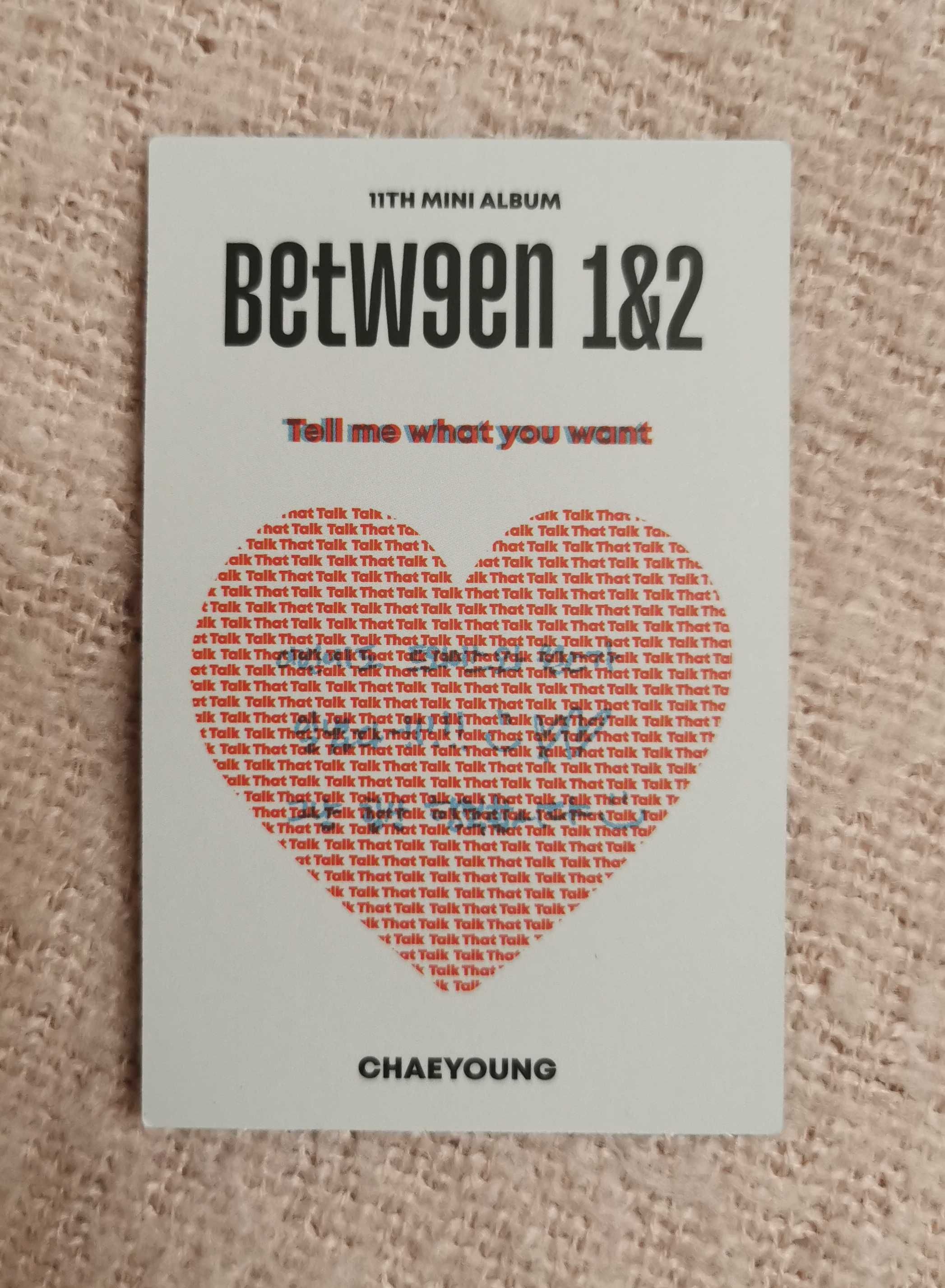 Twice Chaeyoung - karta message card z albumu Between 1&2