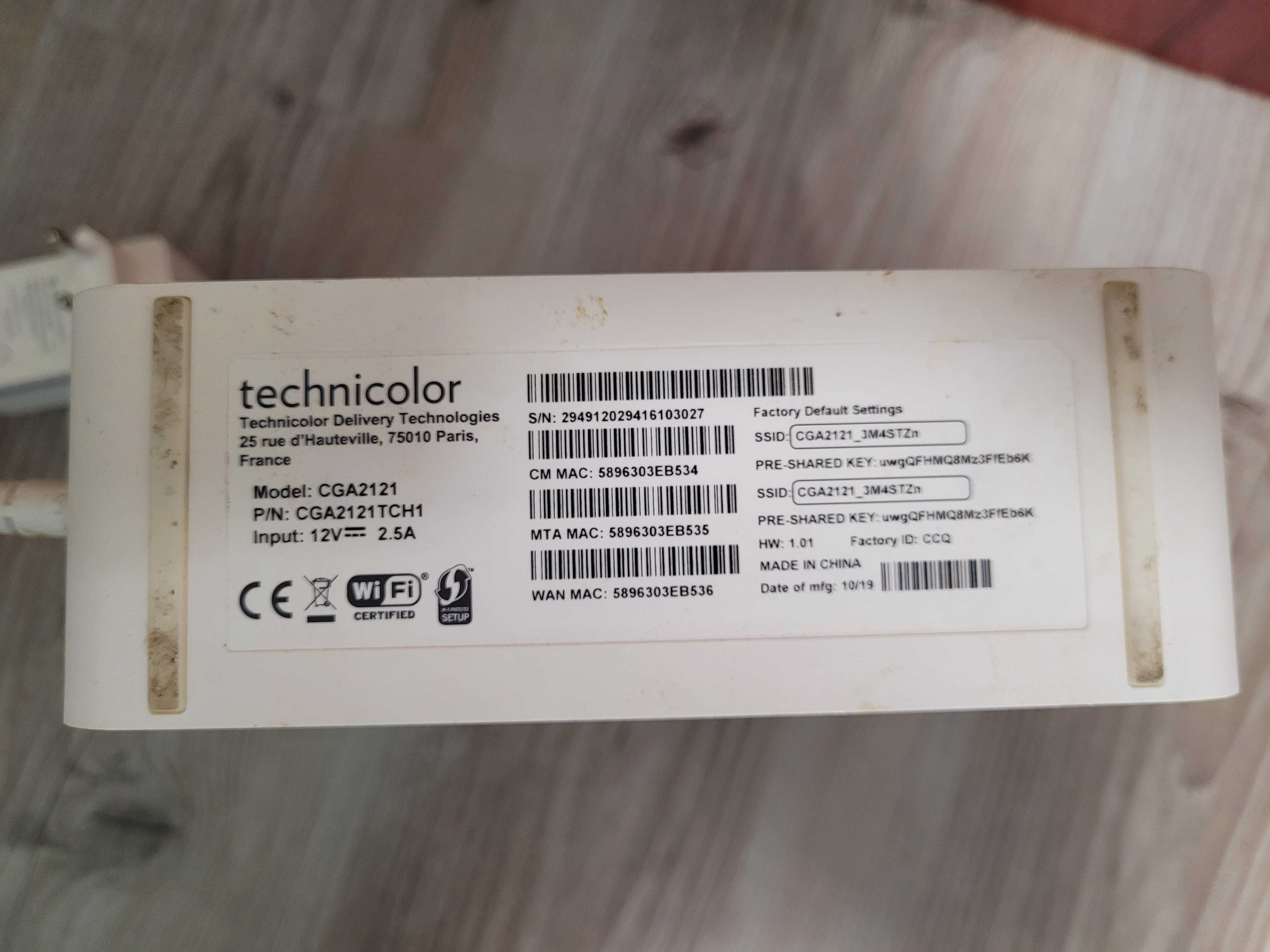 Modem kablowy TECHNICOLOR CGA2121