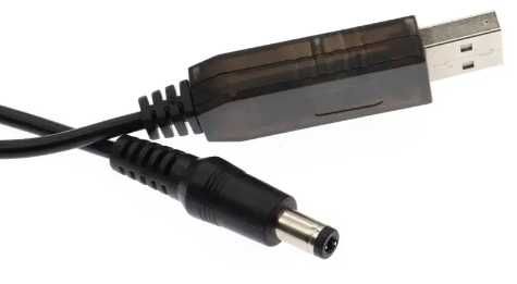 Кабель конвертер для Wi-Fi роутера з 5V на 12 V від USB (Power Bank)