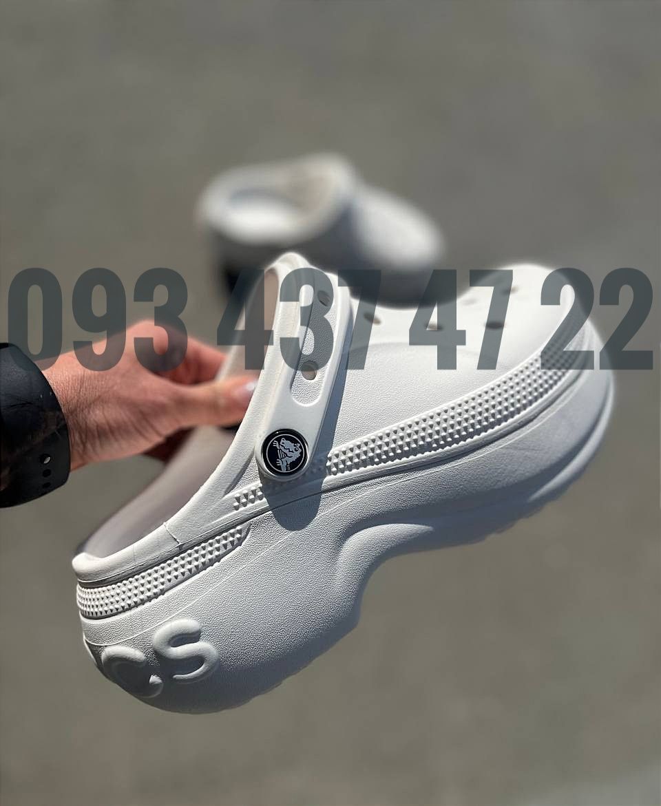 Жіночі Крокси Сабо Crocs Bella Clog Bone White Black Новинка Сезону Cr