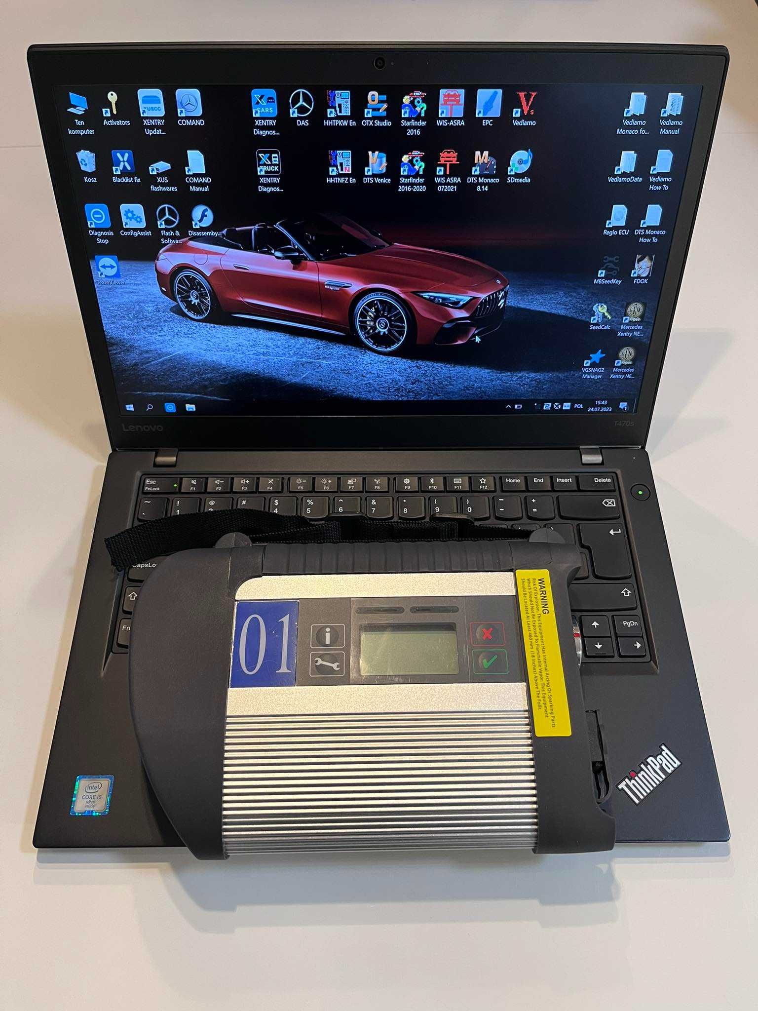 MEGA ZESTAW MB Star Mercedes Diagnosis Xentry C4 EPC Vediamo + Laptop