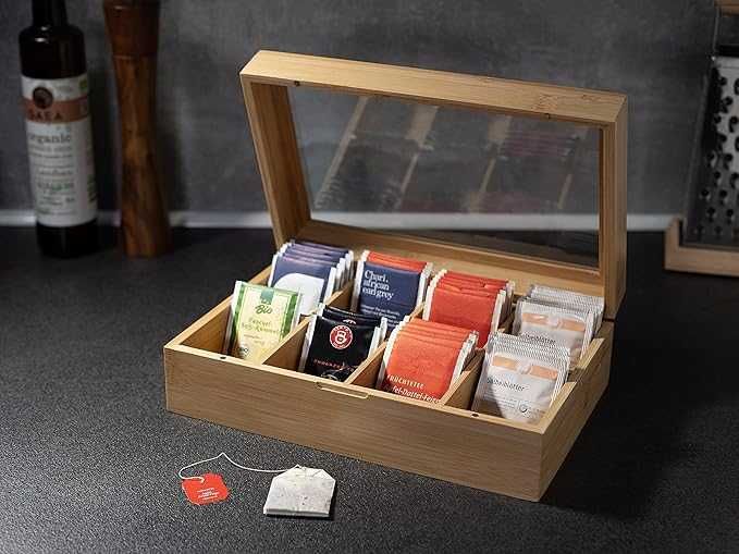 Bambusowy Pojemnik na Herbatę Ekspresową