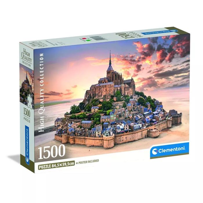 CLE puzzle 1500 Compact TheMountSaintMichRis.31730. Clementoni