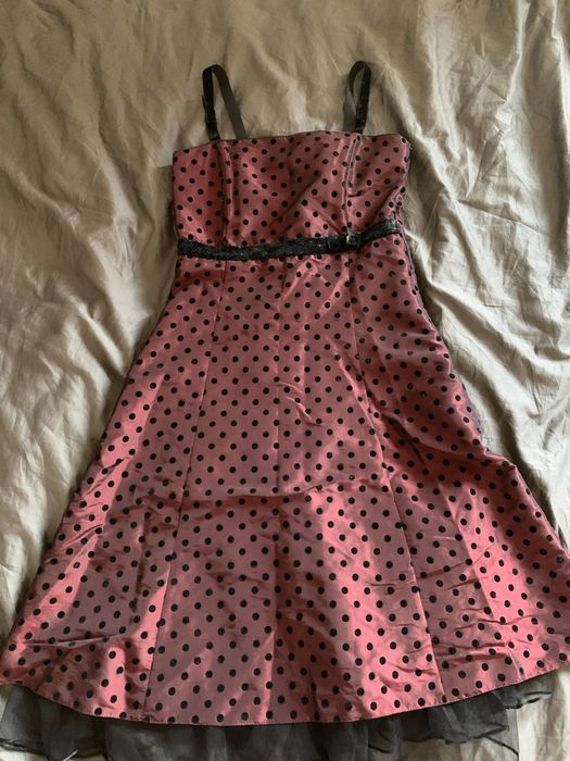 Bordowa sukienka vintage