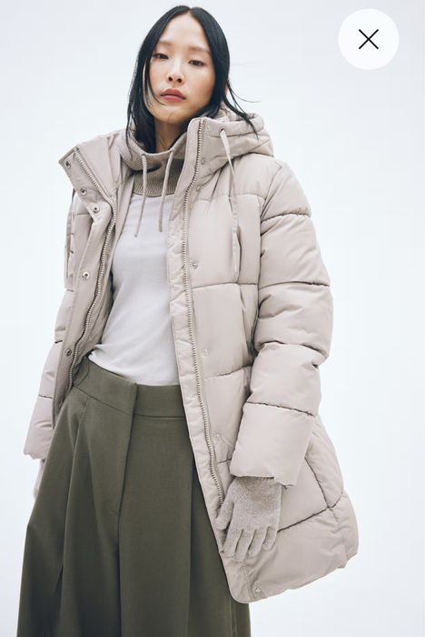 Пальто H&M S зима довга куртка