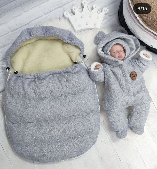 Набір Комбінезон та кокон, конверт зимовий  на виписку