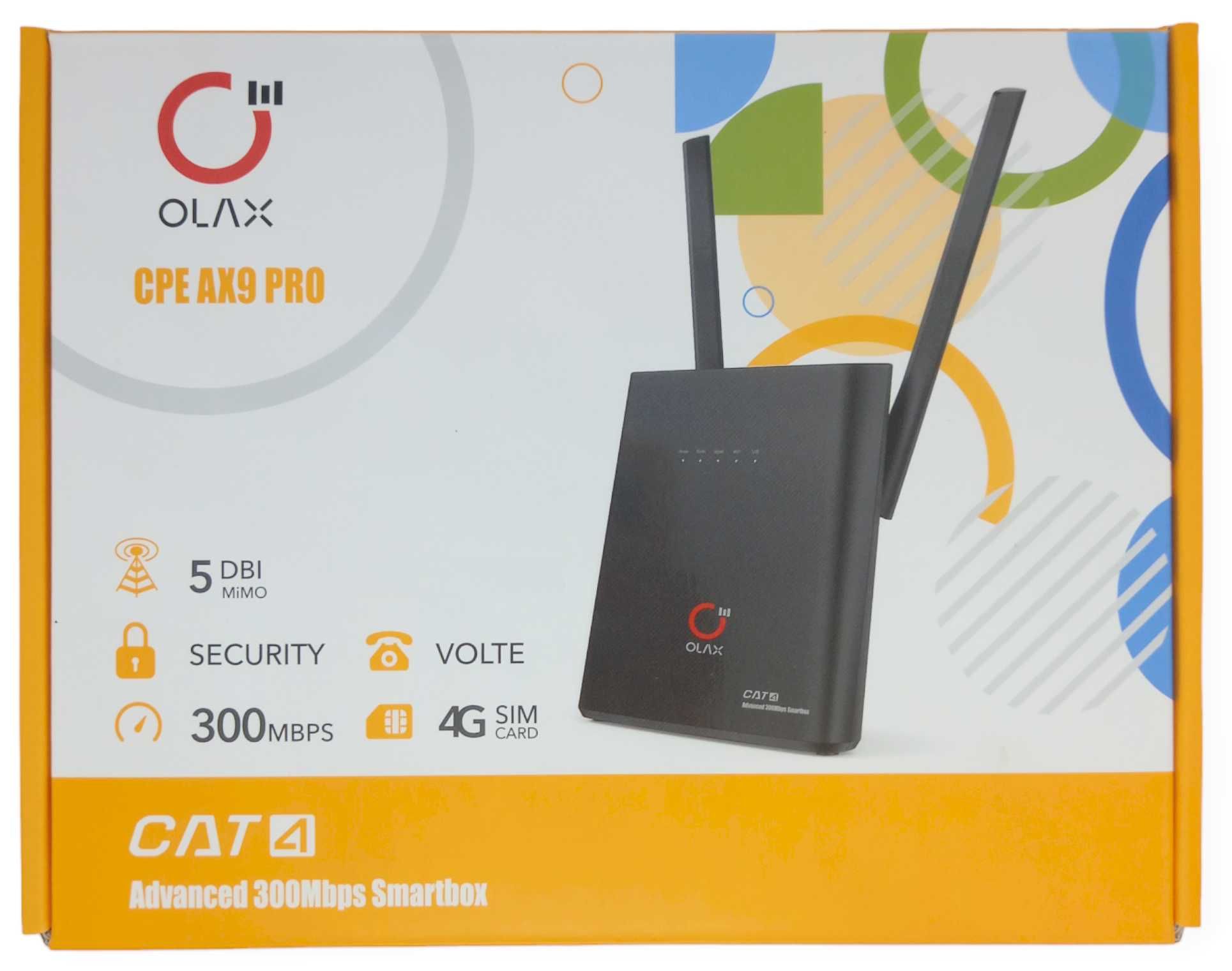 4G роутер Olax Олакс AX9 PRO Wi-Fi модем дві антени + лайф безліміт