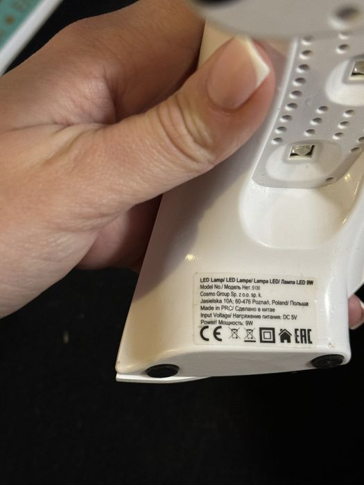 Lampa przenośna mała led do paznokci hybryda neonail