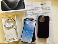 Iphone 15pro, 128Gb, black titanium, finewoven case