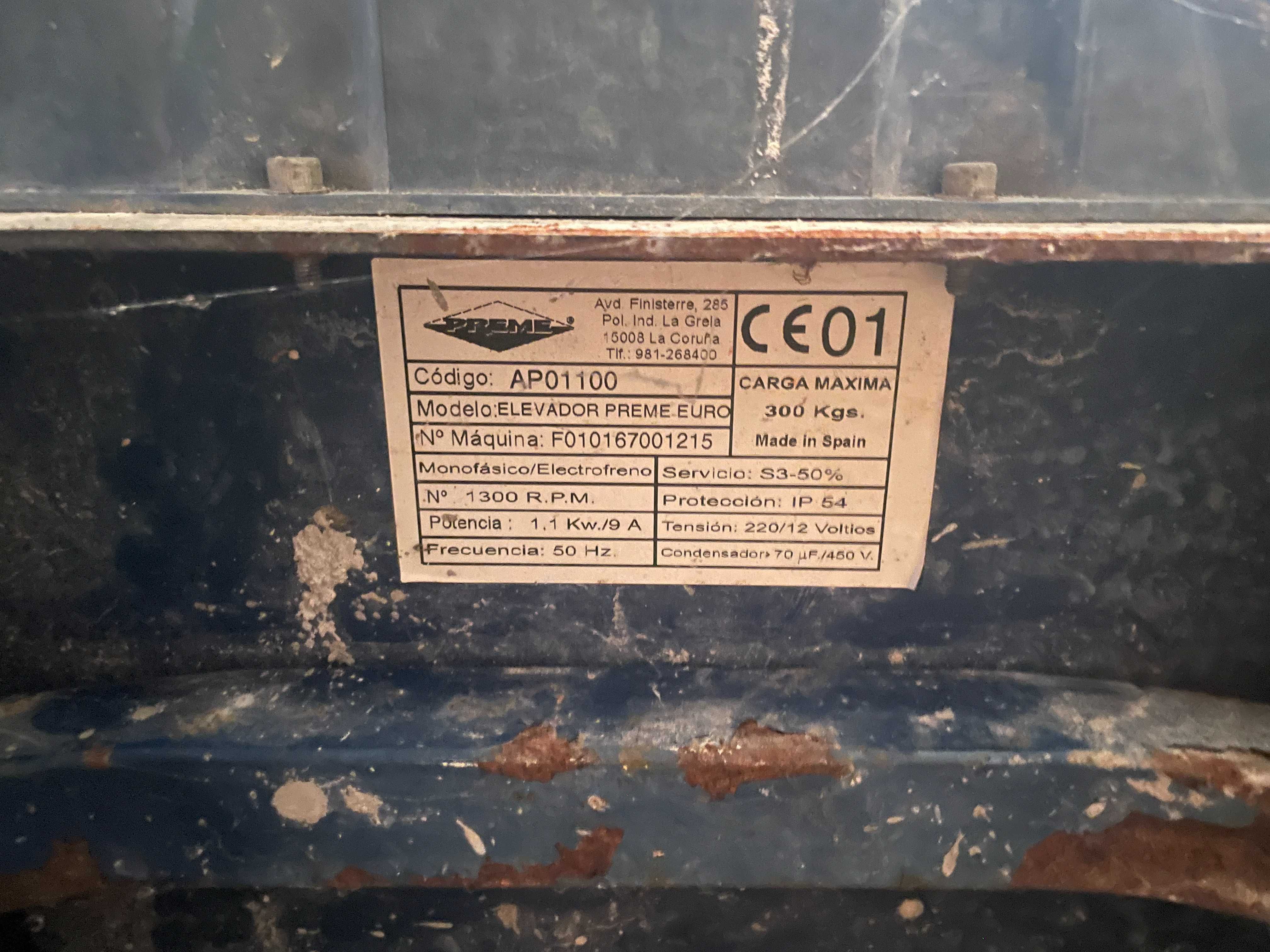 Elevador/grua/guincho 300kg max