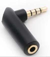 Аудио переходник 3.5 мм 4 pin угловой для гарнитур - наушников