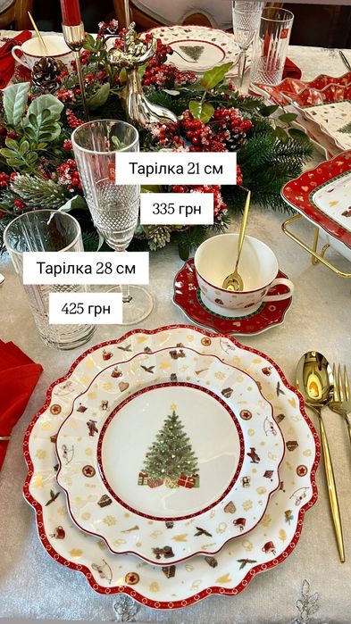 Новорічний посуд/новорічні тарілки/декор/блюдо/новогодняя посуда/горня