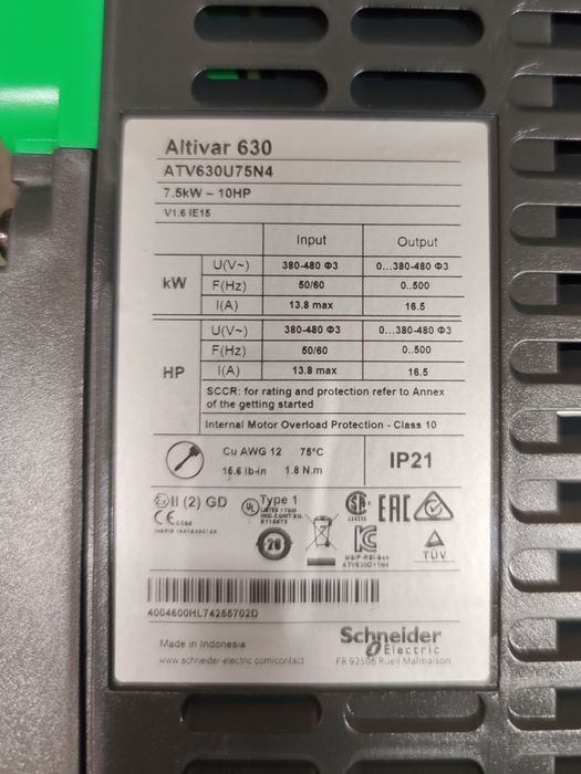 Falownik 7,5 kW Schneider Altivar 630 ATV630U75N4 NOWY