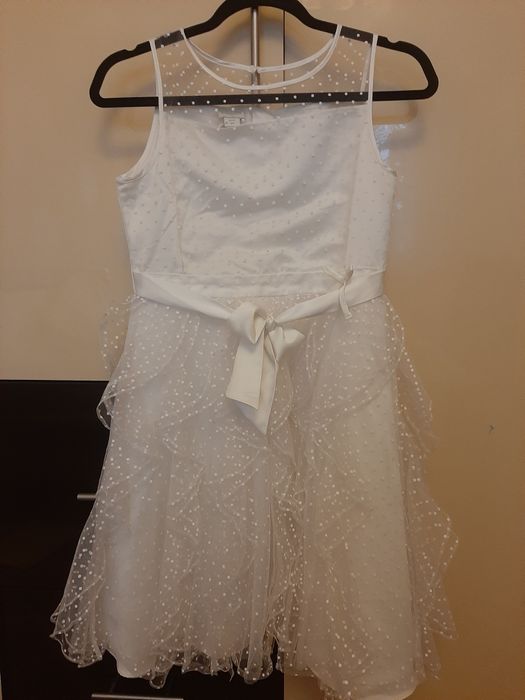 Платье фирменное monsoon монсон брендовое белое нарядное 12- 13 лет