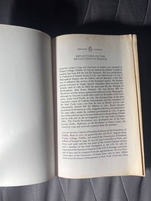 Livro “Reflections on the Revolution in France” - Edmund Burke