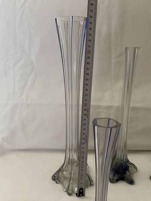 Solitários em vidro tons de azul