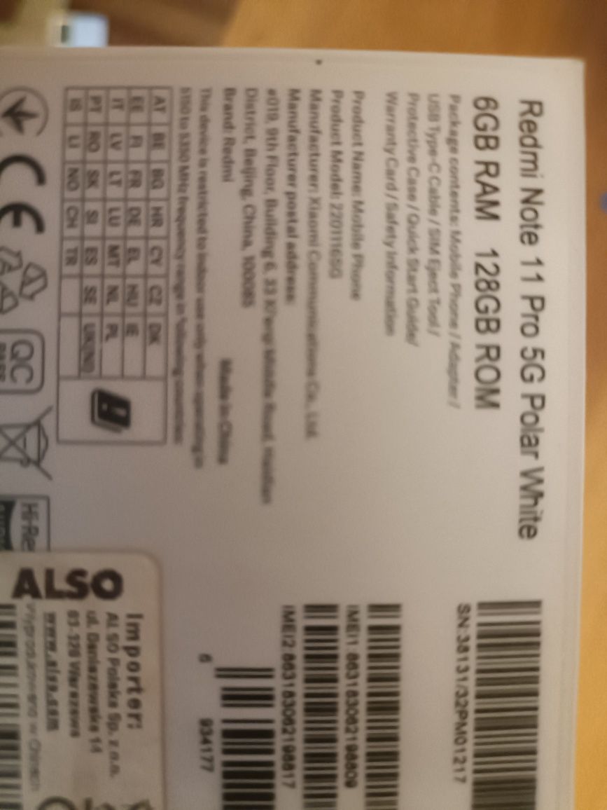 Mam do sprzedaży Redmi Note 11 Pro 5 G