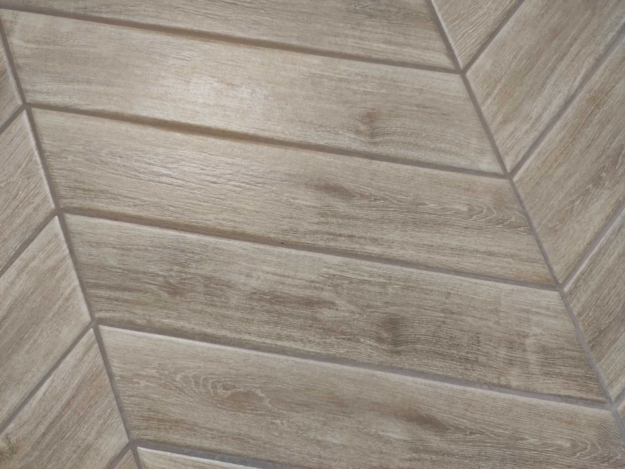 Azario Chevron Beige Mat Płytka uniwersalna jodełka, 40x8 cm
