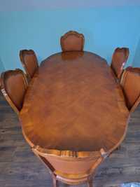 Stół z drewna + krzesła