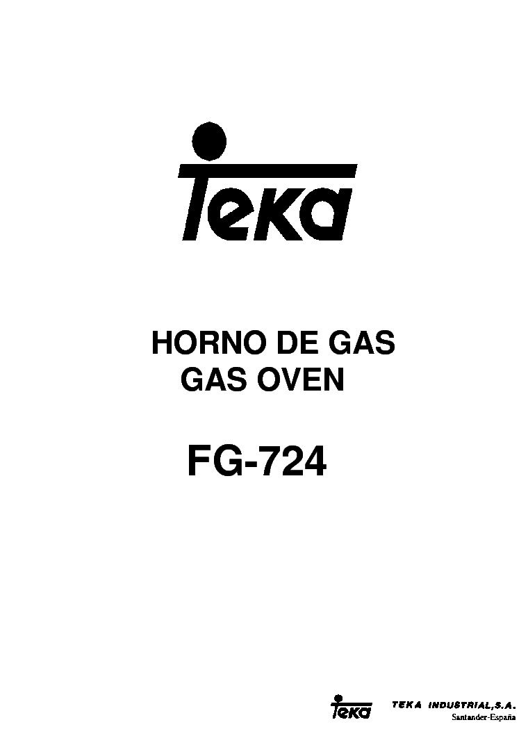 Teka FG-724 Духовой шкаф газовый встраиваемый.