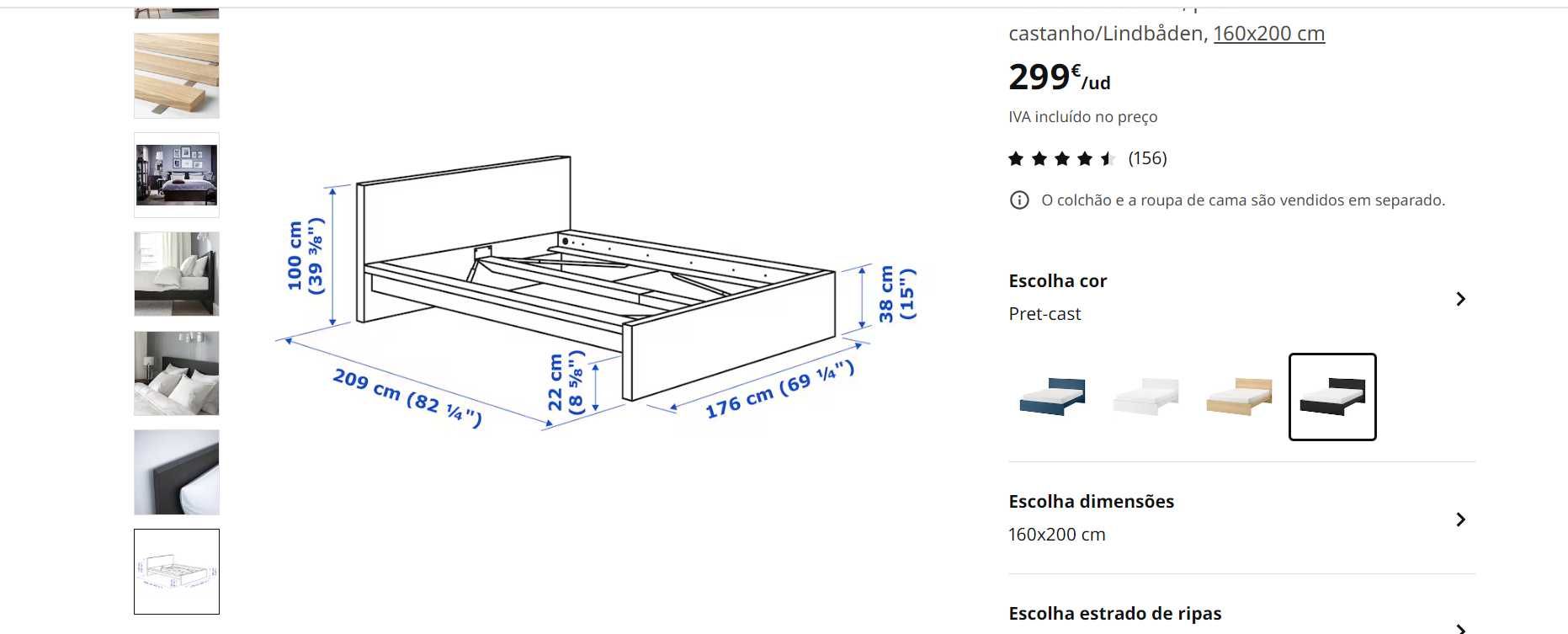 Cama de casal - IKEA